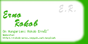 erno rokob business card